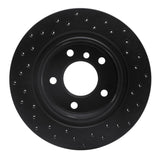 R1 Concepts 03-08 BMW Z4 Rear Left Drilled Black Brake Rotor by R1 Concepts RNC-623-31061L