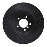 R1 Concepts 04-10 BMW 535i Front Left Drilled Black Brake Rotor by R1 Concepts RNC-623-31063L