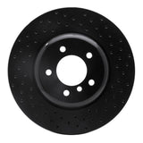 R1 Concepts 04-10 BMW 535i Front Right Drilled Black Brake Rotor by R1 Concepts RNC-623-31063R