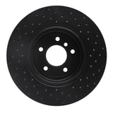 R1 Concepts 04-10 BMW 535i Rear Left Drilled Black Brake Rotor by R1 Concepts RNC-623-31064L