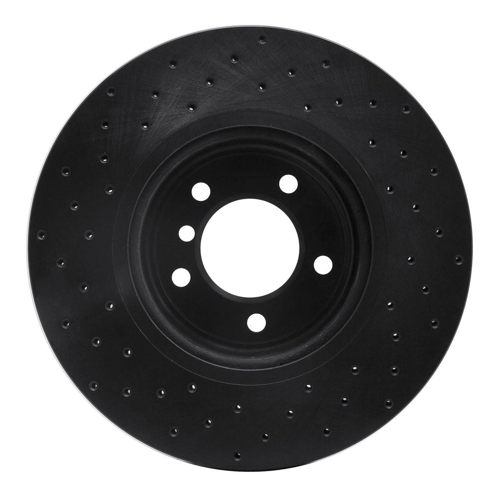 R1 Concepts 06-13 BMW 135I Front Right Drilled Black Brake Rotor | RNC ...