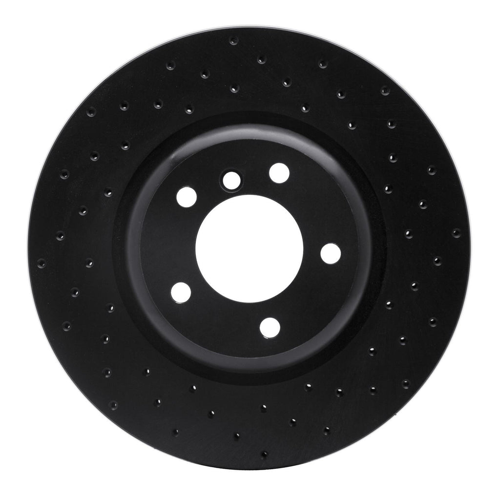 R1 Concepts 06-13 BMW 135I Front Right Drilled Black Brake Rotor | RNC ...