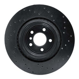 R1 Concepts 09-19 BMW 550i GT Rear Left Drilled Black Brake Rotor by R1 Concepts RNC-623-31095L