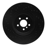 R1 Concepts 16-20 BMW 740E IPerformance xDrive Rear Right Drilled Black Brake Rotor by R1 Concepts RNC-623-31162R