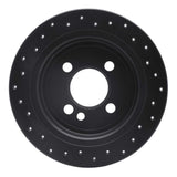 R1 Concepts 07-15 Mini Cooper (Excl Clubman) Rear Right Drilled Black Brake Rotor by R1 Concepts RNC-623-32003R
