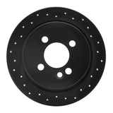 R1 Concepts 07-15 Mini Cooper (Excl Clubman) Rear Right Drilled Black Brake Rotor by R1 Concepts RNC-623-32003R