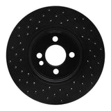 R1 Concepts 07-08 Mini Cooper (Excl Clubman) Front Right Drilled Black Brake Rotor by R1 Concepts RNC-623-32004R