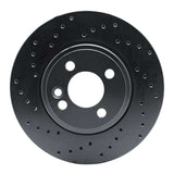 R1 Concepts 07-15 Mini Cooper (Excl Clubman) Front Left Drilled Black Brake Rotor by R1 Concepts RNC-623-32005L
