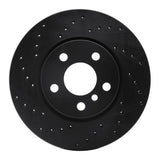 R1 Concepts 14-21 Mini Cooper (Excl Clubman) Front Left Drilled Black Brake Rotor by R1 Concepts RNC-623-32015L