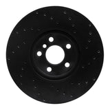 R1 Concepts 15-19 Mini Cooper (Excl Clubman) Front Left Drilled Black Brake Rotor by R1 Concepts RNC-623-32019L