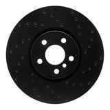 R1 Concepts 15-19 Mini Cooper (Excl Clubman) Front Right Drilled Black Brake Rotor by R1 Concepts RNC-623-32019R