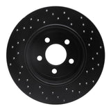 R1 Concepts 05-21 Chrysler 300 Rear Left Drilled Black Brake Rotor by R1 Concepts RNC-623-39016L