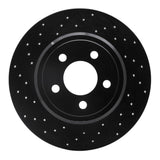R1 Concepts 05-21 Chrysler 300 Rear Left Drilled Black Brake Rotor by R1 Concepts RNC-623-39016L