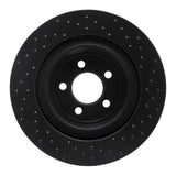 R1 Concepts 06-20 Dodge Charger Rear Left Drilled Black Brake Rotor by R1 Concepts RNC-623-39021L