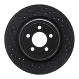R1 Concepts 06-20 Dodge Charger Rear Left Drilled Black Brake Rotor by R1 Concepts RNC-623-39021L