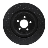R1 Concepts 06-20 Dodge Charger Rear Right Drilled Black Brake Rotor by R1 Concepts RNC-623-39021R