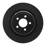 R1 Concepts 06-20 Dodge Charger Rear Right Drilled Black Brake Rotor by R1 Concepts RNC-623-39021R