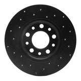 R1 Concepts 93-04 Chrysler 300M Rear Right Drilled Black Brake Rotor by R1 Concepts RNC-623-40012R