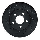 R1 Concepts 00-05 Dodge Neon Front Left Drilled Black Brake Rotor by R1 Concepts RNC-623-40020L