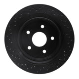 R1 Concepts 02-21 Chrysler Aspen Rear Right Drilled Black Brake Rotor by R1 Concepts RNC-623-40095R