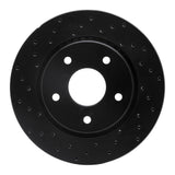 R1 Concepts 08-16 Dodge Grand Caravan Front Left Drilled Black Brake Rotor by R1 Concepts RNC-623-40107L