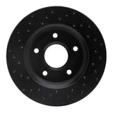 R1 Concepts 08-16 Dodge Grand Caravan Front Right Drilled Black Brake Rotor by R1 Concepts RNC-623-40107R