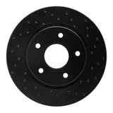 R1 Concepts 08-16 Dodge Grand Caravan Front Right Drilled Black Brake Rotor by R1 Concepts RNC-623-40107R