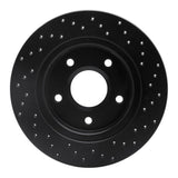 R1 Concepts 08-16 Dodge Grand Caravan Rear Left Drilled Black Brake Rotor by R1 Concepts RNC-623-40109L