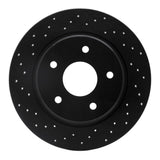 R1 Concepts 08-16 Dodge Grand Caravan Rear Left Drilled Black Brake Rotor by R1 Concepts RNC-623-40109L