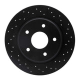 R1 Concepts 08-16 Dodge Grand Caravan Rear Right Drilled Black Brake Rotor by R1 Concepts RNC-623-40109R