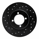 R1 Concepts 74-87 Plymouth Arrow Front Left Drilled Black Brake Rotor by R1 Concepts RNC-623-43000L