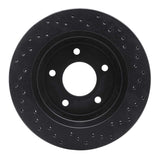 R1 Concepts 94-01 Buick Cutlass Supreme Front Left Drilled Black Brake Rotor