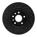 R1 Concepts 01-01 Cadillac Catera Rear Right Drilled Black Brake Rotor by R1 Concepts RNC-623-46002R