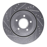 R1 Concepts 97-9 Chevrolet Corvette Left Front Drilled Black Brake Rotor