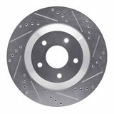 R1 Concepts 97-9 Chevrolet Corvette Left Front Drilled Black Brake Rotor