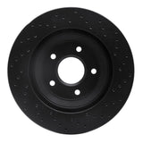 R1 Concepts 97-9 Chevrolet Corvette Right Front Drilled Black Brake Rotor by R1 Concepts RNC-623-46008D