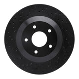 R1 Concepts 97-9 Chevrolet Corvette Right Front Drilled Black Brake Rotor by R1 Concepts RNC-623-46008D