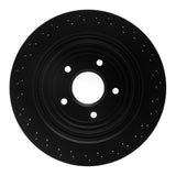 R1 Concepts 05-13 Chevrolet Corvette Rear Drilled Black Brake Rotor