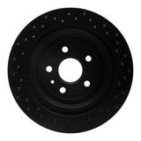 R1 Concepts 08-14 Cadillac CTS Rear Left Drilled Black Brake Rotor by R1 Concepts RNC-623-46026L
