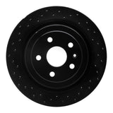 R1 Concepts 08-14 Cadillac CTS Rear Left Drilled Black Brake Rotor by R1 Concepts RNC-623-46026L