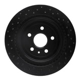 R1 Concepts 08-14 Cadillac CTS Rear Right Drilled Black Brake Rotor by R1 Concepts RNC-623-46026R