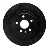 R1 Concepts 08-14 Cadillac CTS Rear Right Drilled Black Brake Rotor by R1 Concepts RNC-623-46026R