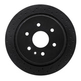 R1 Concepts 13-19 Cadillac XTS Rear Left Drilled Black Brake Rotor by R1 Concepts RNC-623-46034L