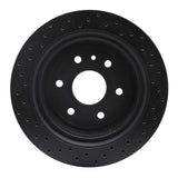 R1 Concepts 13-19 Cadillac XTS Rear Right Drilled Black Brake Rotor by R1 Concepts RNC-623-46034R