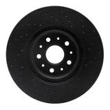 R1 Concepts 14-22 Chevrolet Camaro Front Left Drilled Black Brake Rotor by R1 Concepts RNC-623-46036L
