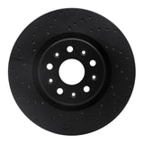 R1 Concepts 14-22 Chevrolet Camaro Front Left Drilled Black Brake Rotor by R1 Concepts RNC-623-46036L