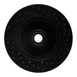 R1 Concepts 67-74 Buick 442 Front Left Drilled Black Brake Rotor