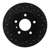 R1 Concepts 04-16 Buick Allure Rear Left Drilled Black Brake Rotor by R1 Concepts RNC-623-47042L