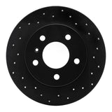 R1 Concepts 04-16 Buick Allure Rear Right Drilled Black Brake Rotor by R1 Concepts RNC-623-47042R