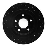 R1 Concepts 11-19 Buick Cascada Rear Left Drilled Black Brake Rotor